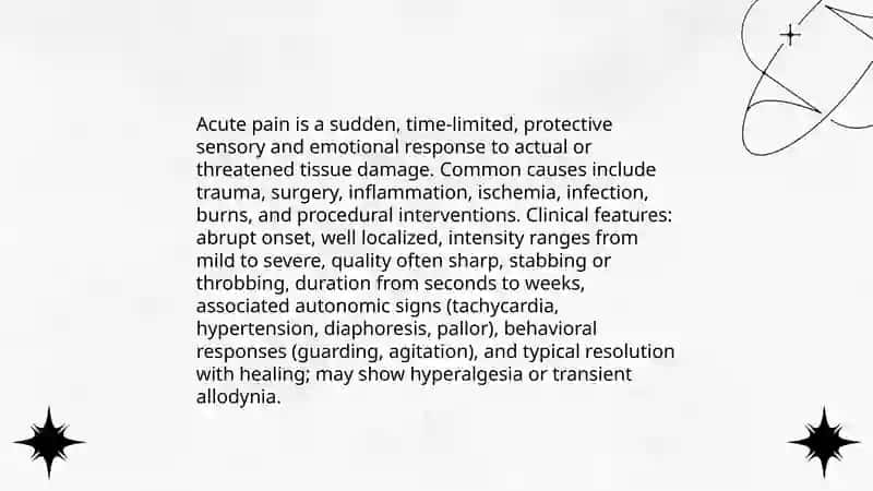 Compare types of pain and their description 3