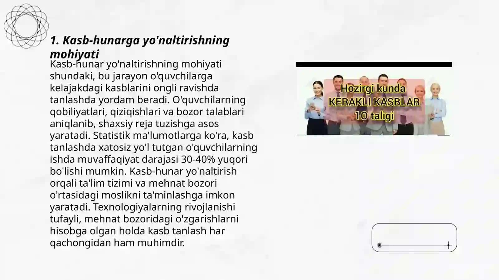 Kasb hunarga yonaltirishning asosiy vazifalar va bosqichlari 3