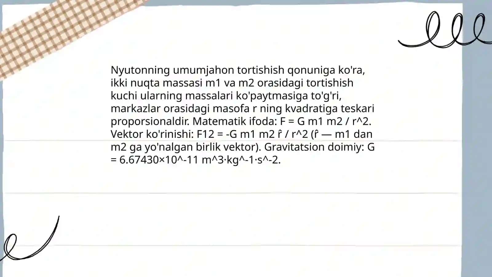 Tortishish kuchlari 3