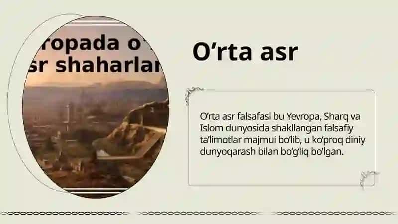 O'rta asr uyg'onish davri va yangi davr falsafasi 3