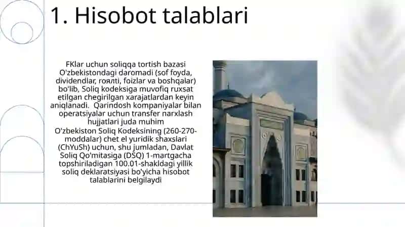 Oʻzbekiston hududida olingan chet el yuridik shaxsning soliqqa tortiladigan bazasi 3