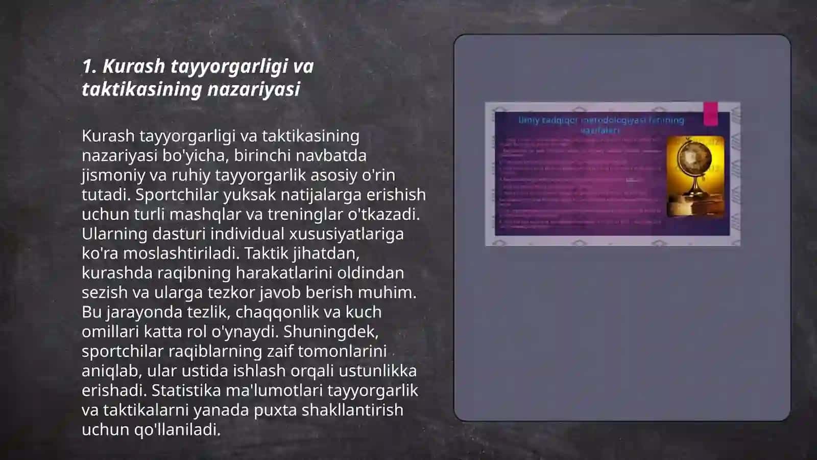 Kurash tayyorgarligi va taktikasining nazariyasi 3