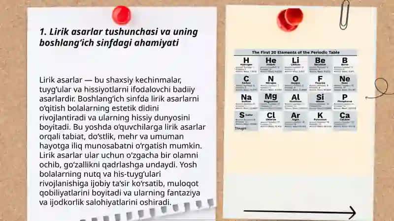 Boshlangʻich sinfda lirik asarlar ustida ishlash metodikasi 3