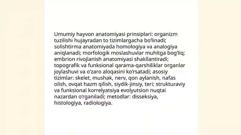Hayvonlar anatomiyasi va fiziologiyasi 3