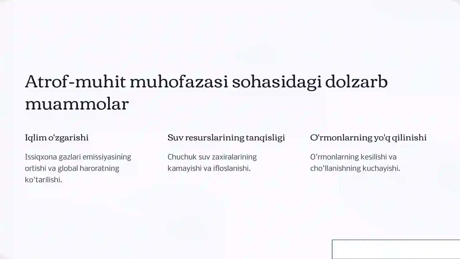 Ekologik siyosat va uni amalga oshirishning iqtisodiy mexanizmi 3