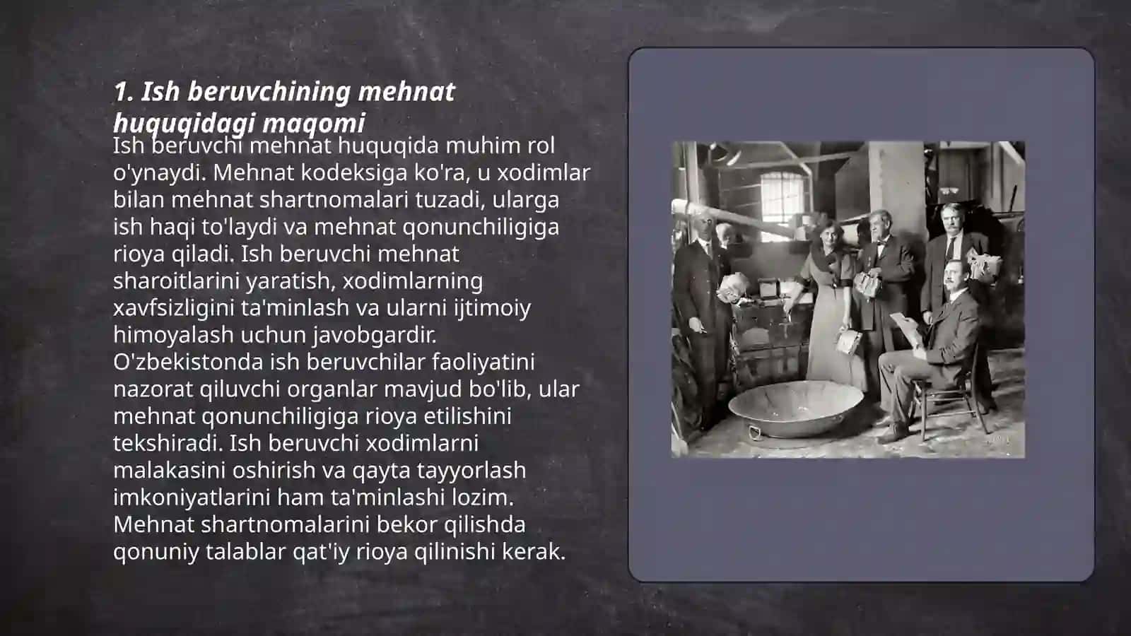 Ish beruvchilar mehnat huquqining subyekti sifatida 3