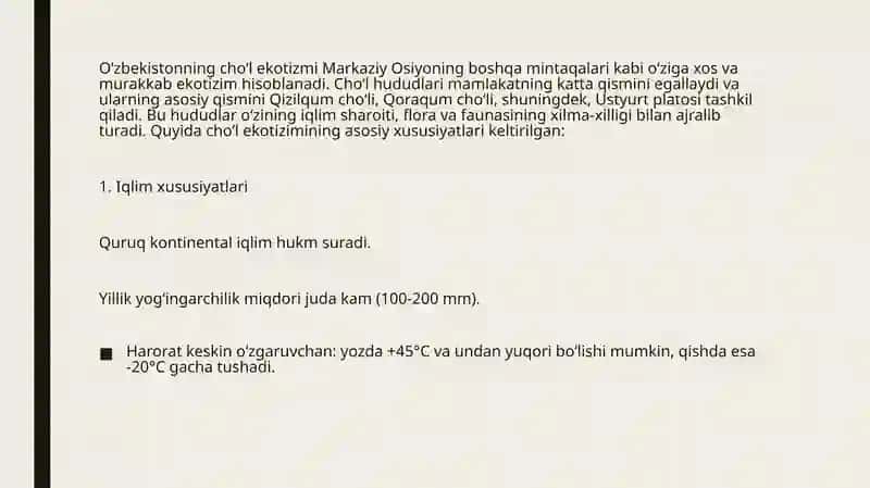 Oʻzbekistonning choʻl ekotizmlari va oʻsimliklari 3