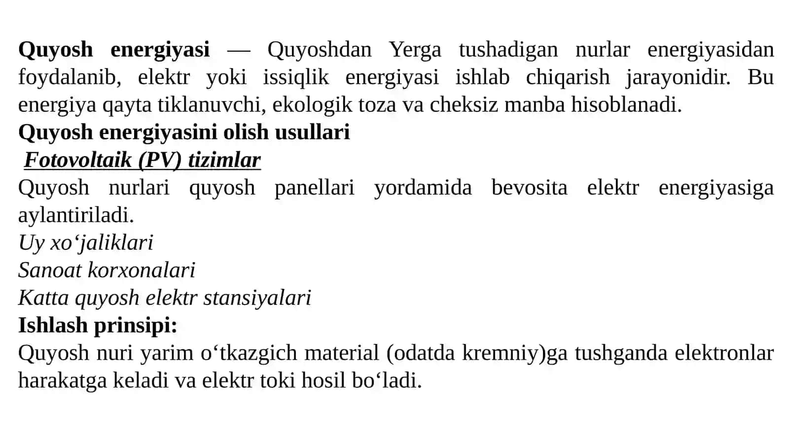 Yashilenergiya, qaytatiklanadigan energiyaning rivojlanishi va istiqboli 3