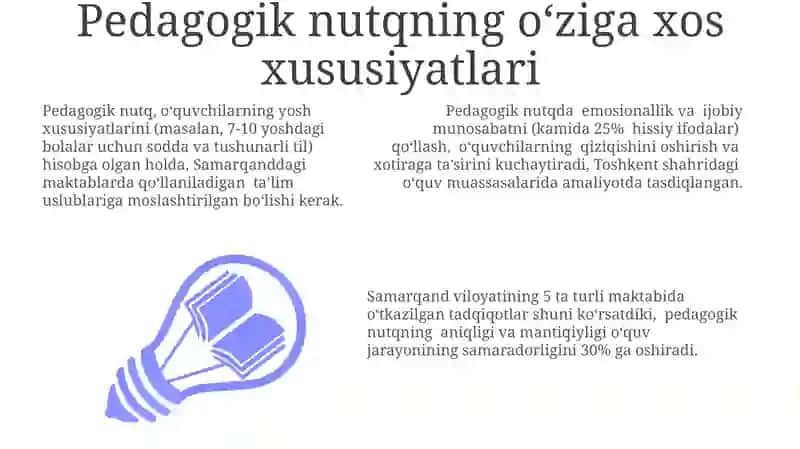 Pedagogik nutqning o‘ziga xos xususiyatlari 3