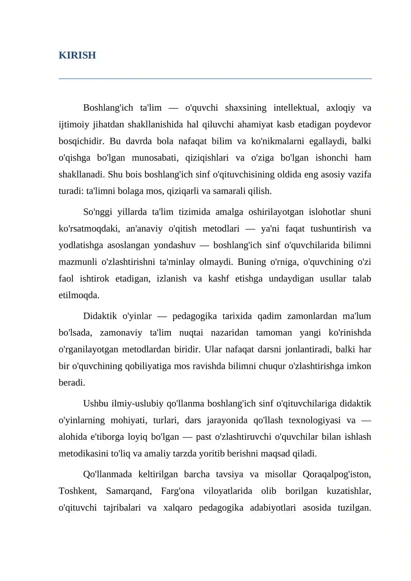 BOSHLANG'ICH SINFLARDA DIDAKTIK O'YINLARDAN FOYDALANISH 3