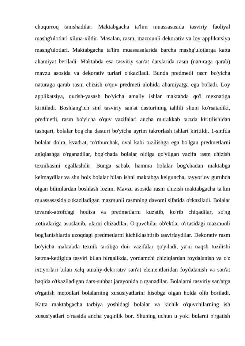 TASVIRIY FAOLIYAT MASHG'ULOTLARIDA BOLALARNI MAKTABGA TAYYORLASH 3