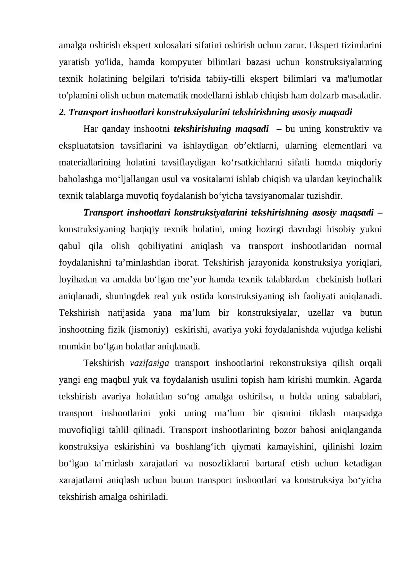 Ko‘priklar texnik diagnostikasining maqsad, vazifa va usullari 3