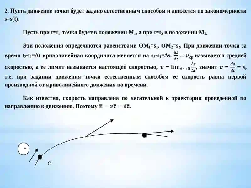 Лекция 12: Скорость и ускорение при задании движения естественным способом 3