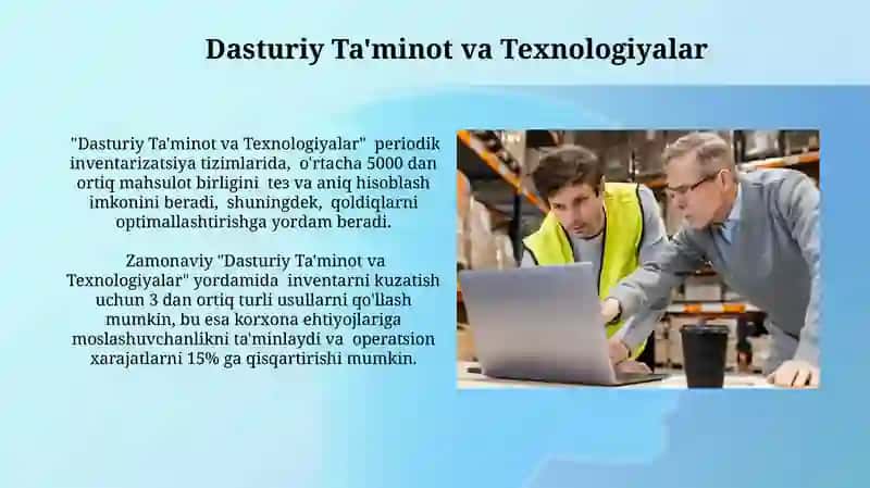 Dasturiy Ta'minot va Texnologiyalar 3