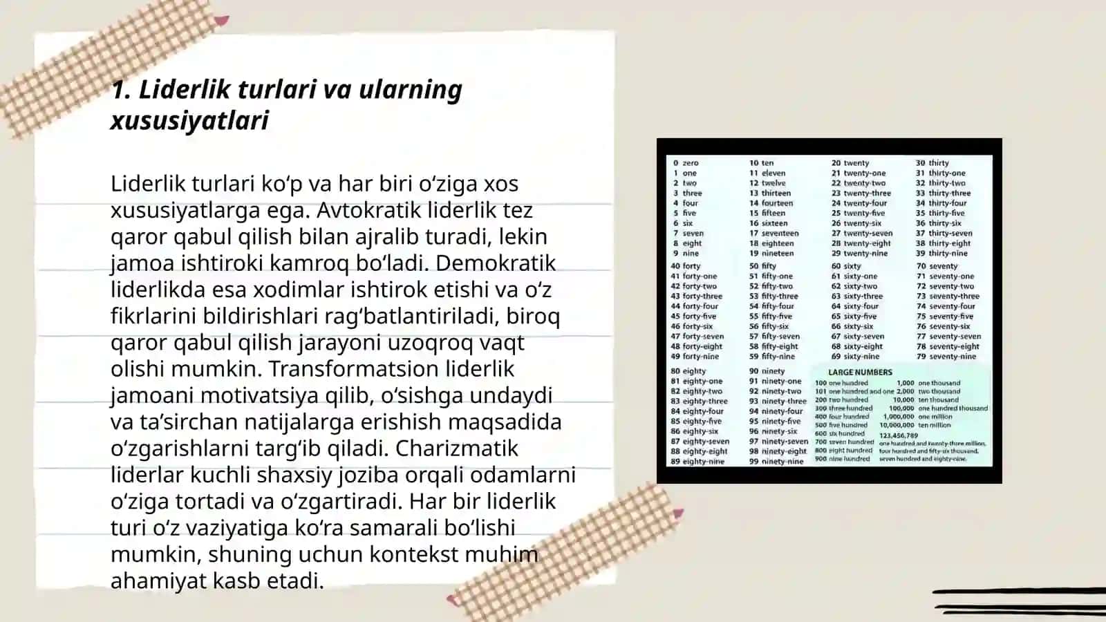 Kauchingda liderlik va jamoani boshqarish 3