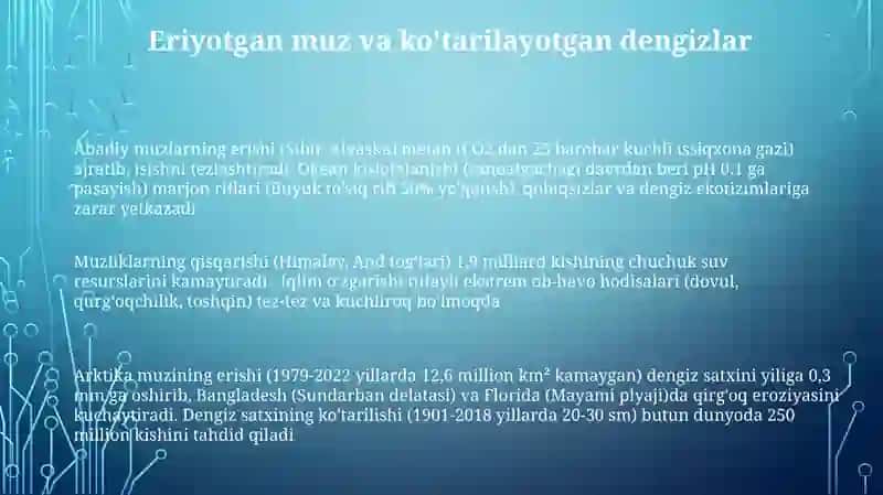 Iqlim oʻzgarishi va uning tabiatga taʼsiri 3