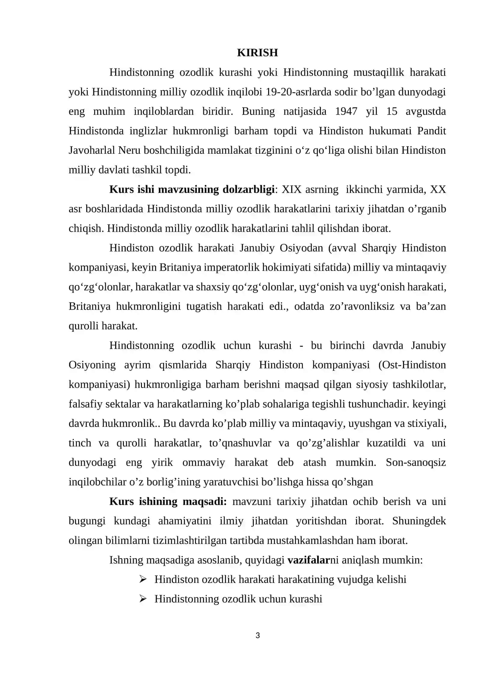 XIX ASRNING  IKKINCHI YARMIDA, XX ASR BOSHLARIDADA HINDISTONDA MILLIY OZODLIK HARAKATI 3
