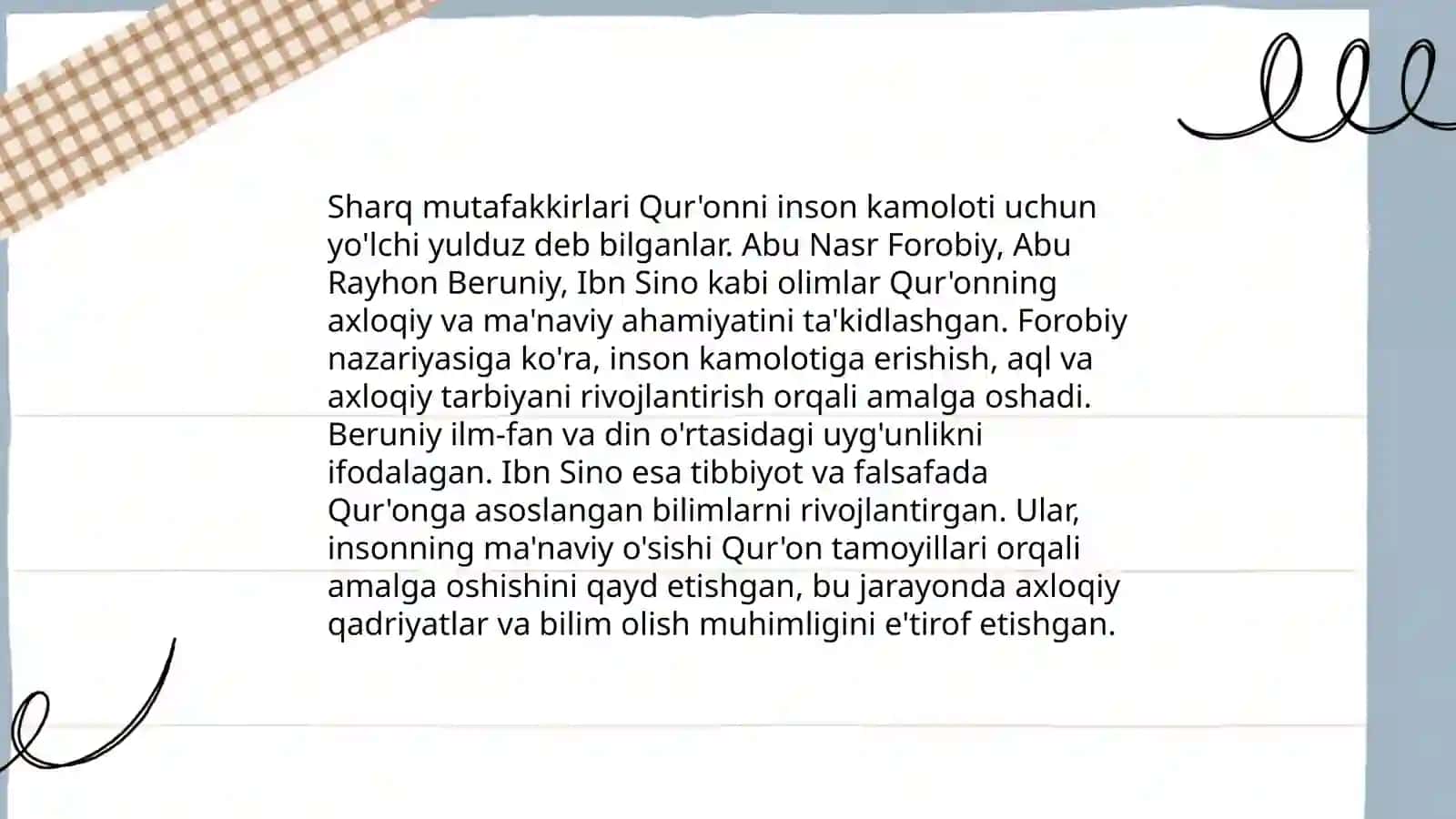 Sharq mutafakkirlaring islom dinning inson kamolatiga ta'siri haqidagi g'oyalari 3