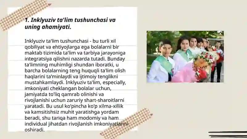 Inkulyuziv ta'limni amalga oshirilishi istiqbollar va muommolar 3