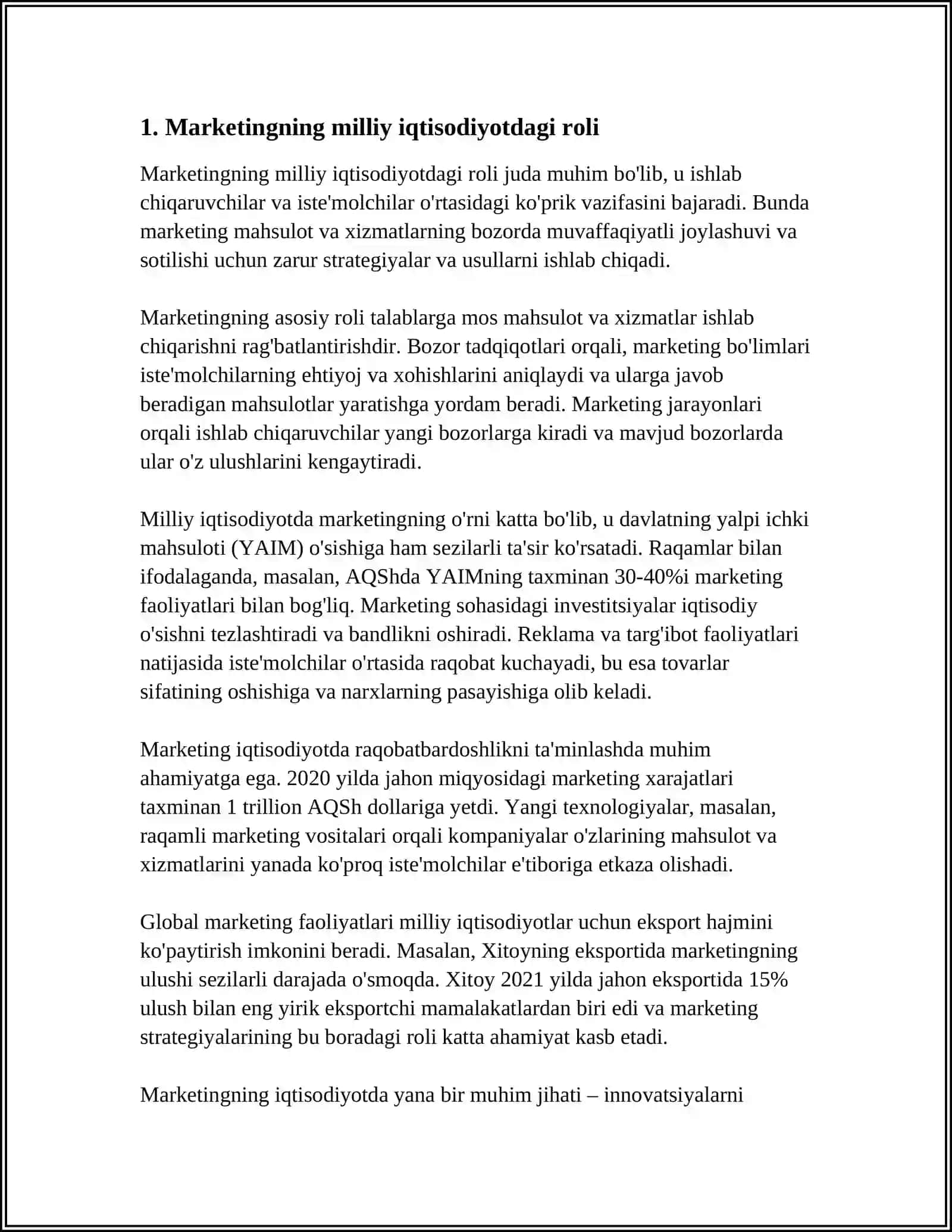 MARKETINGNING IJTIMOIY-IGTISODIY MOHIYATI 3