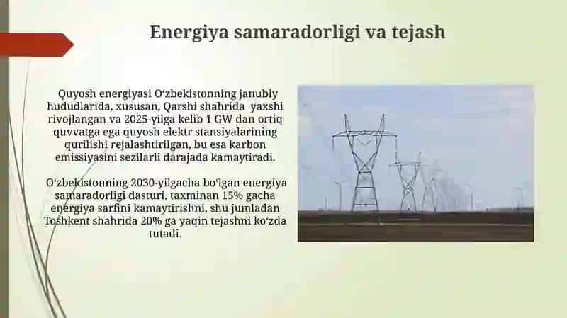Energiya samaradorligi va tejash 3