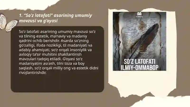 So’z latofati asar 3