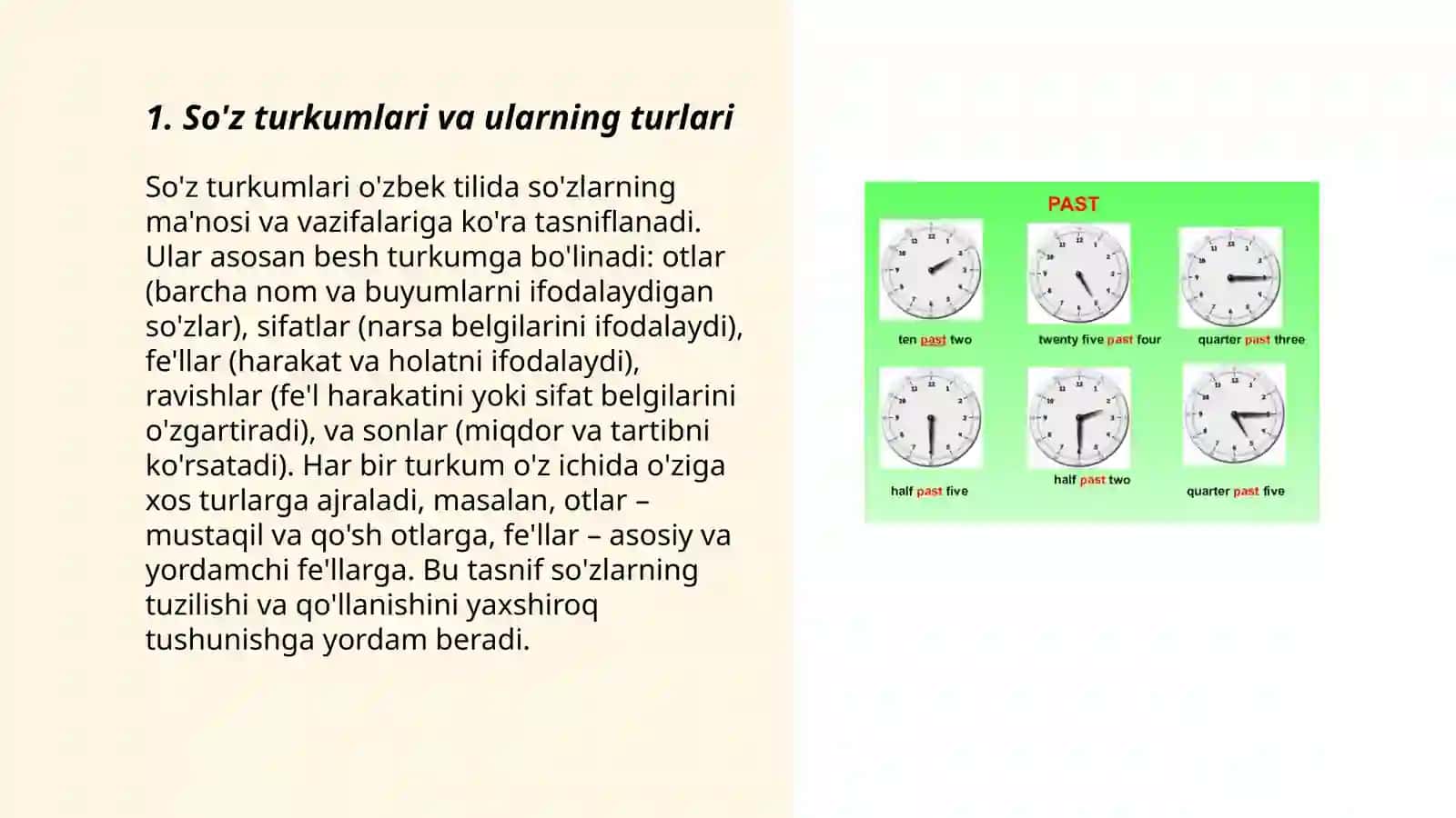 So'z turkumlarini o'rganishga oid adabiyotlar ro'yhatini tuzish 3