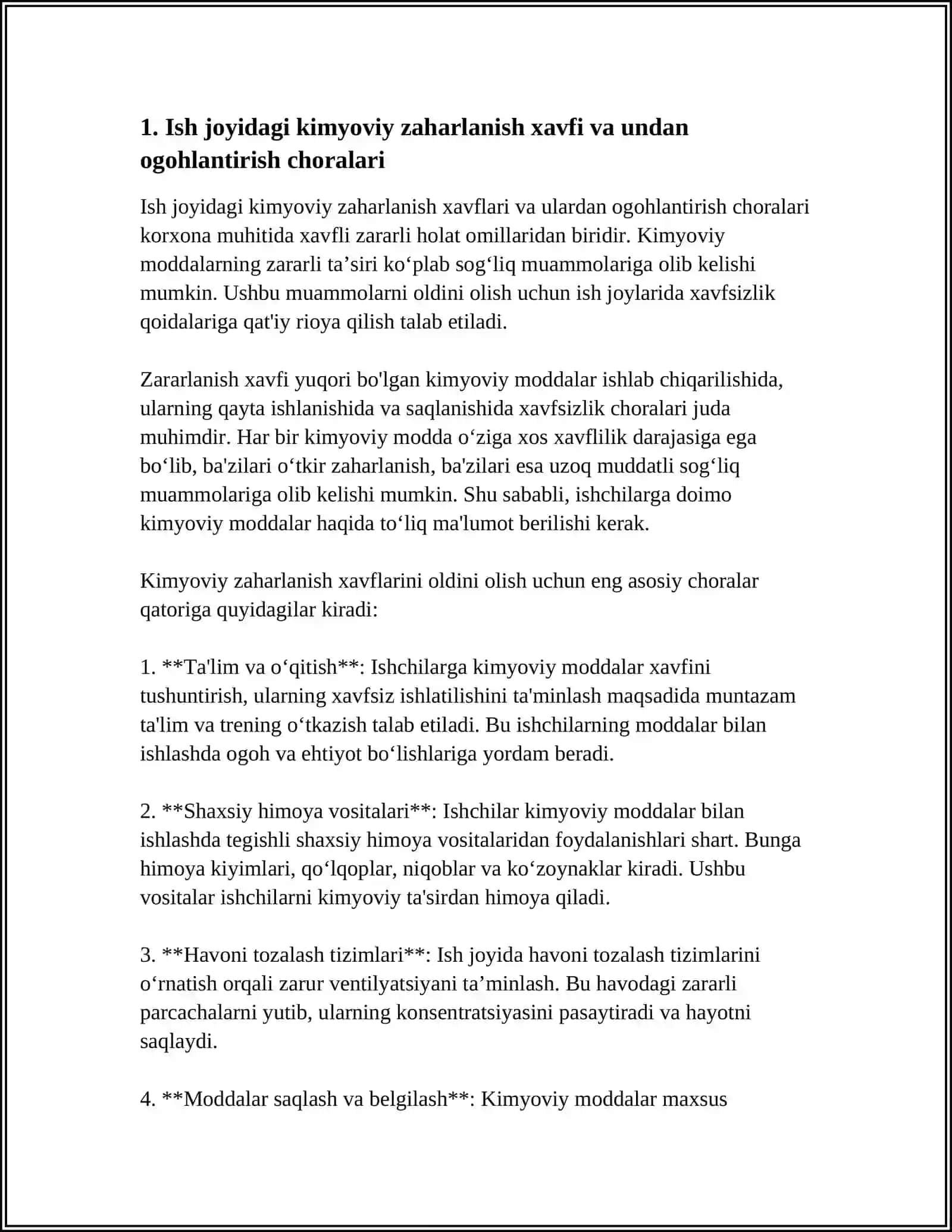 KORXONA MUHITIDAGI XAVFLI ZARARLI HOLAT OMILLAR ULARDAN OGOHLANTIRISH 3