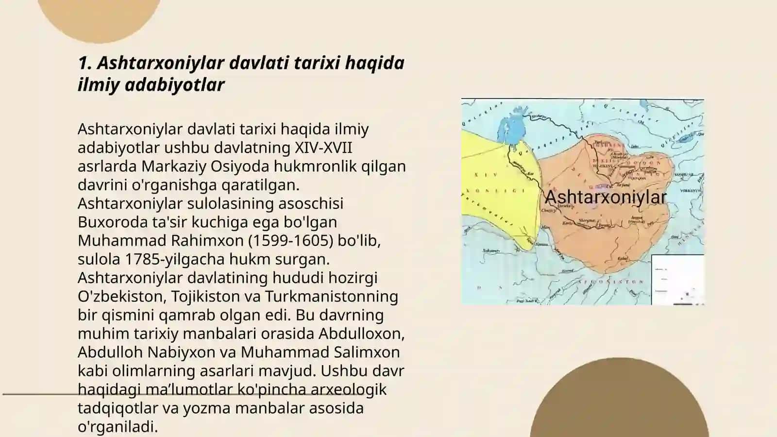 Ilmiy adabiyotlarda Ashtarxoniylar davlati tarixining yoritilishi va tarixshunoslik masalalari 3