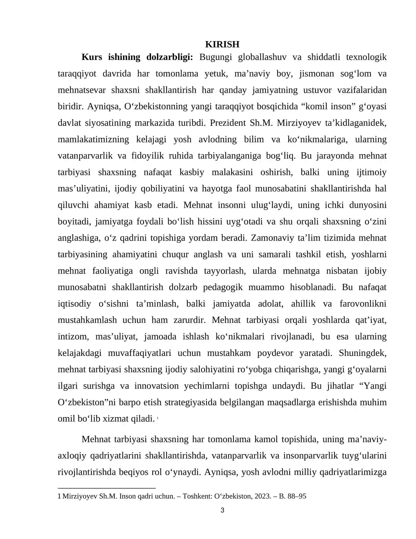 "KOMIL INSONNI SHAKLLANTIRISHDA MEHNAT TARBIYASINING OʻRNI" 3