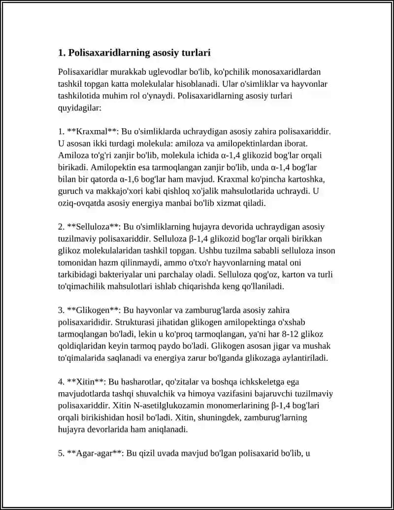 POLISAXARIDLARNING OZIQ-OVQAT MAXSULOTLARIDAGI VAZIFALARI 3