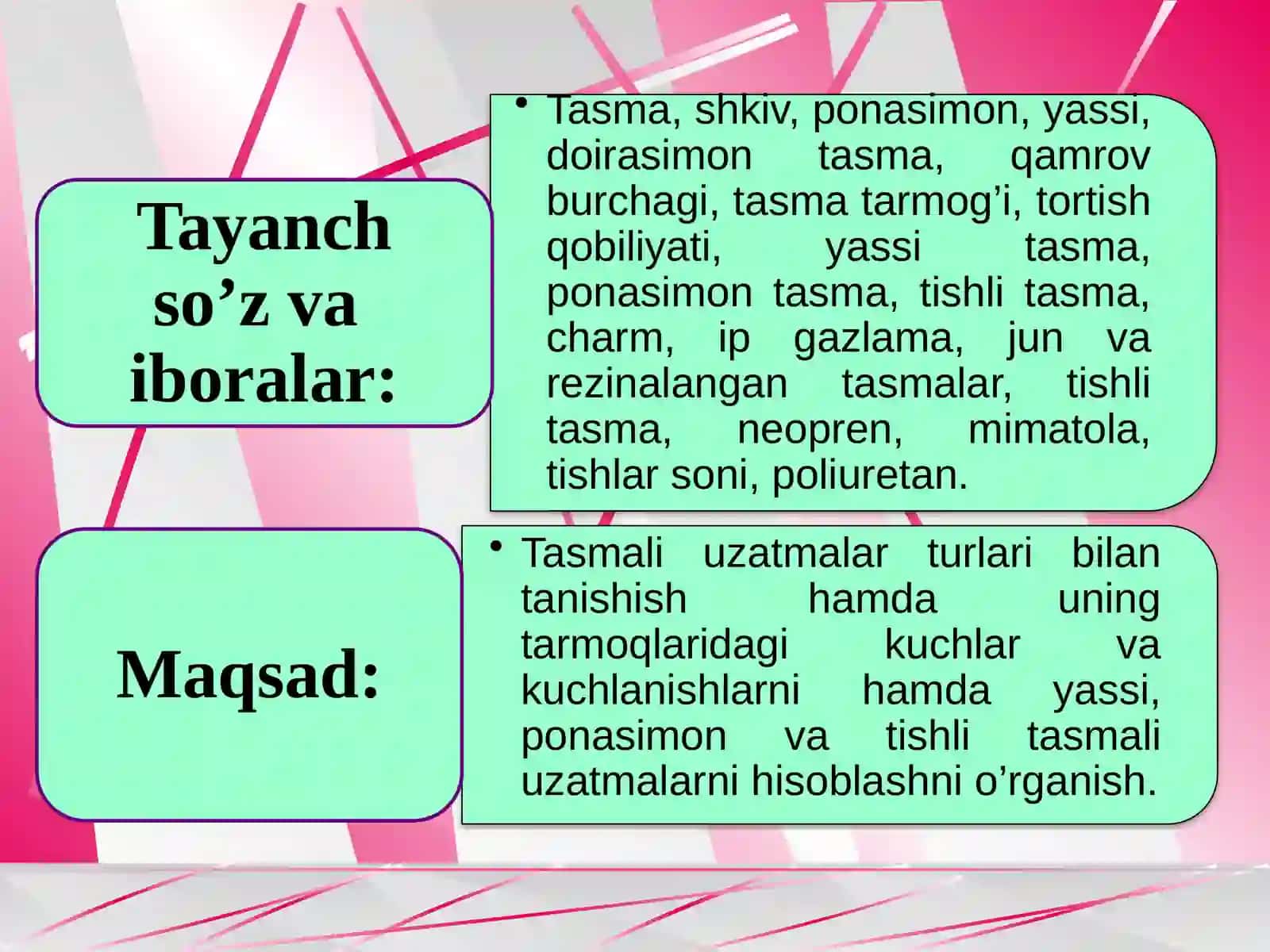 Tasmali uzatmalar 3