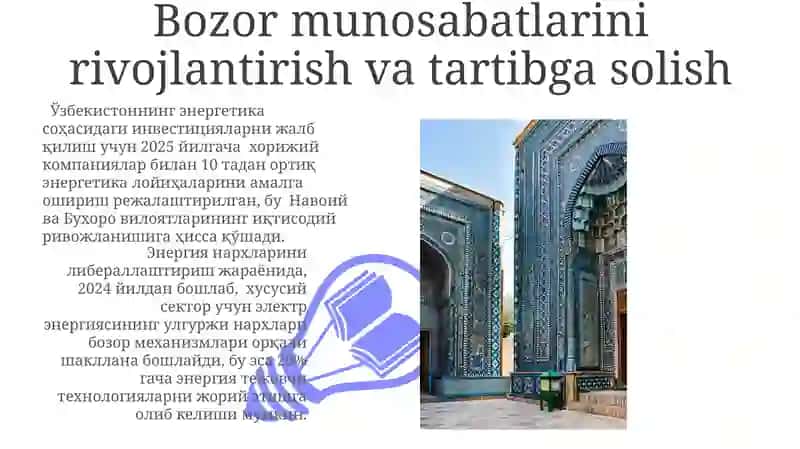 O'zbekistonda elektir energetika sohasining rivojlanish istiqbollari 3