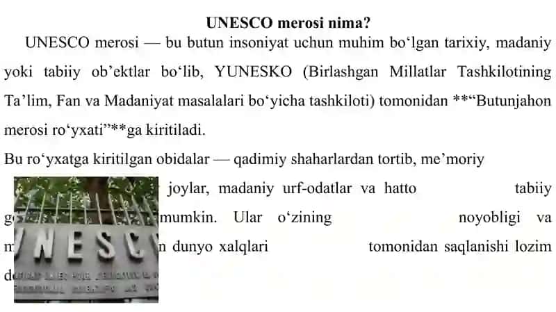 O'zbekiston hududidagi UNESCO merosi 3
