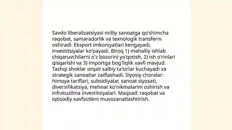 Globallashuvning mamlakatlar iqtisodiy xavfsizligiga ta'siri 3