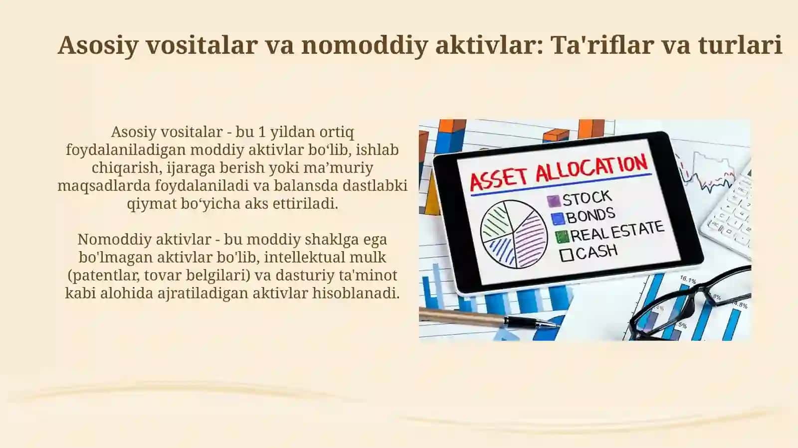 Asosiy vositalar va nomoddiy aktivlar 3