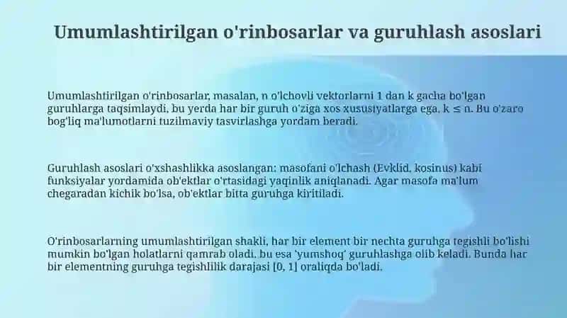 Umumlashgan òrinlashtirishlar va guruhlashlar 3