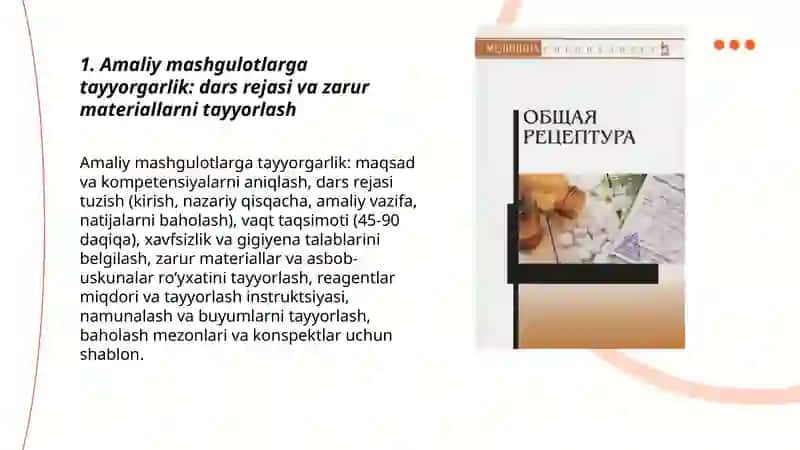 Amaliy mashgulotlarga tayyorgarlik korish 3