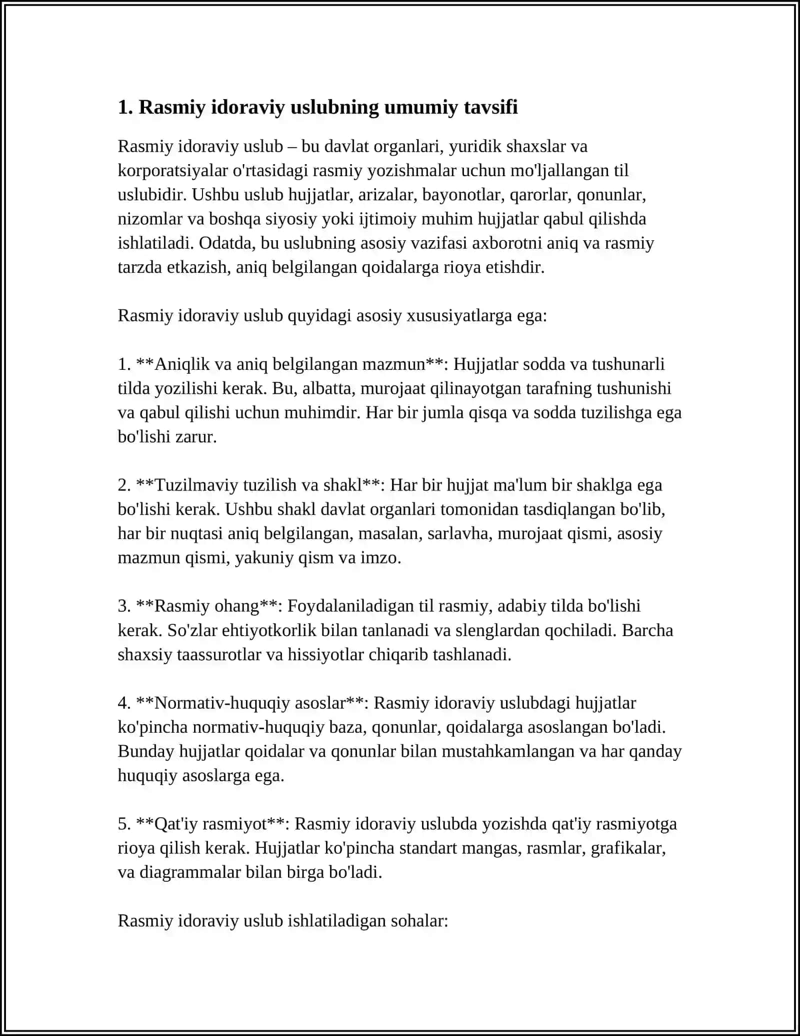 RASMIY IDORAVIY USLUB VA UNING XUSUSIYATLARI 3