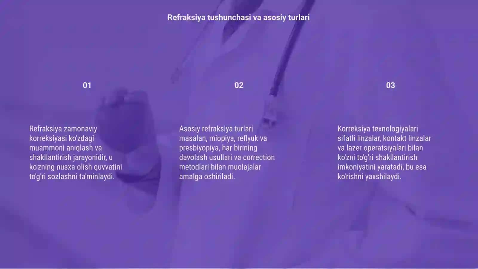 Refraksiyani zamonaviy korreksiya va davolash usullari 3