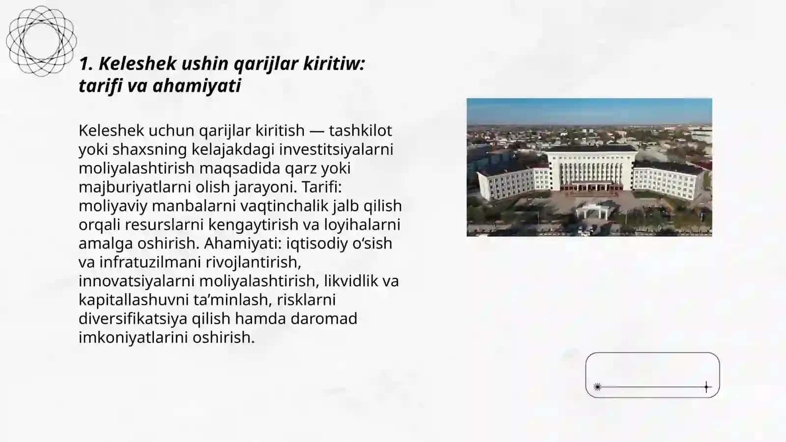 Keleshek ushin qarijlar kiritiw 3