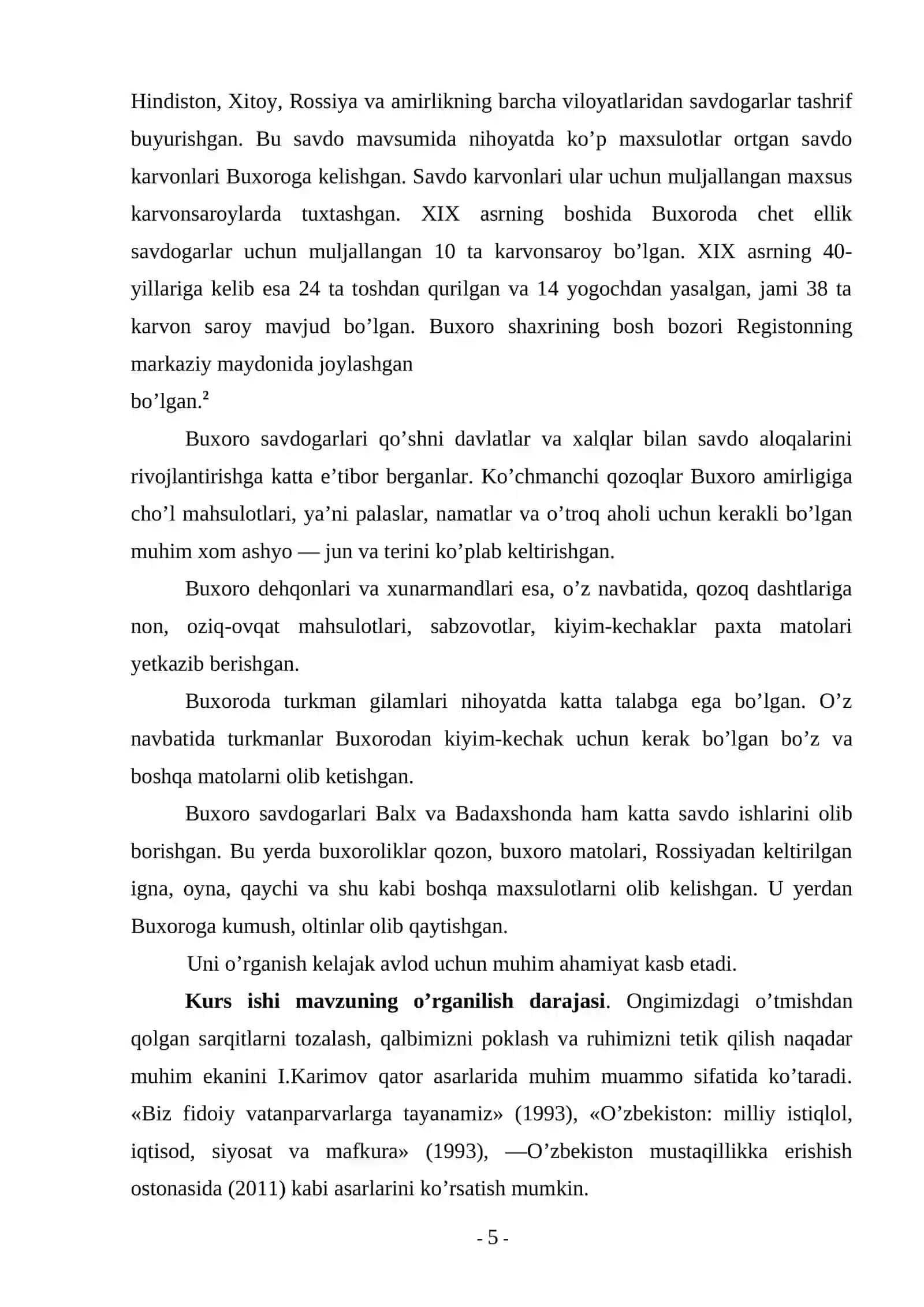 BUXORO AMIRLIGINING SAVDO ALOQALAR TARIXI 3
