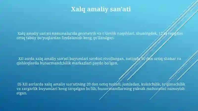 IX – XII asrlarda madaniy uyg'onish 3