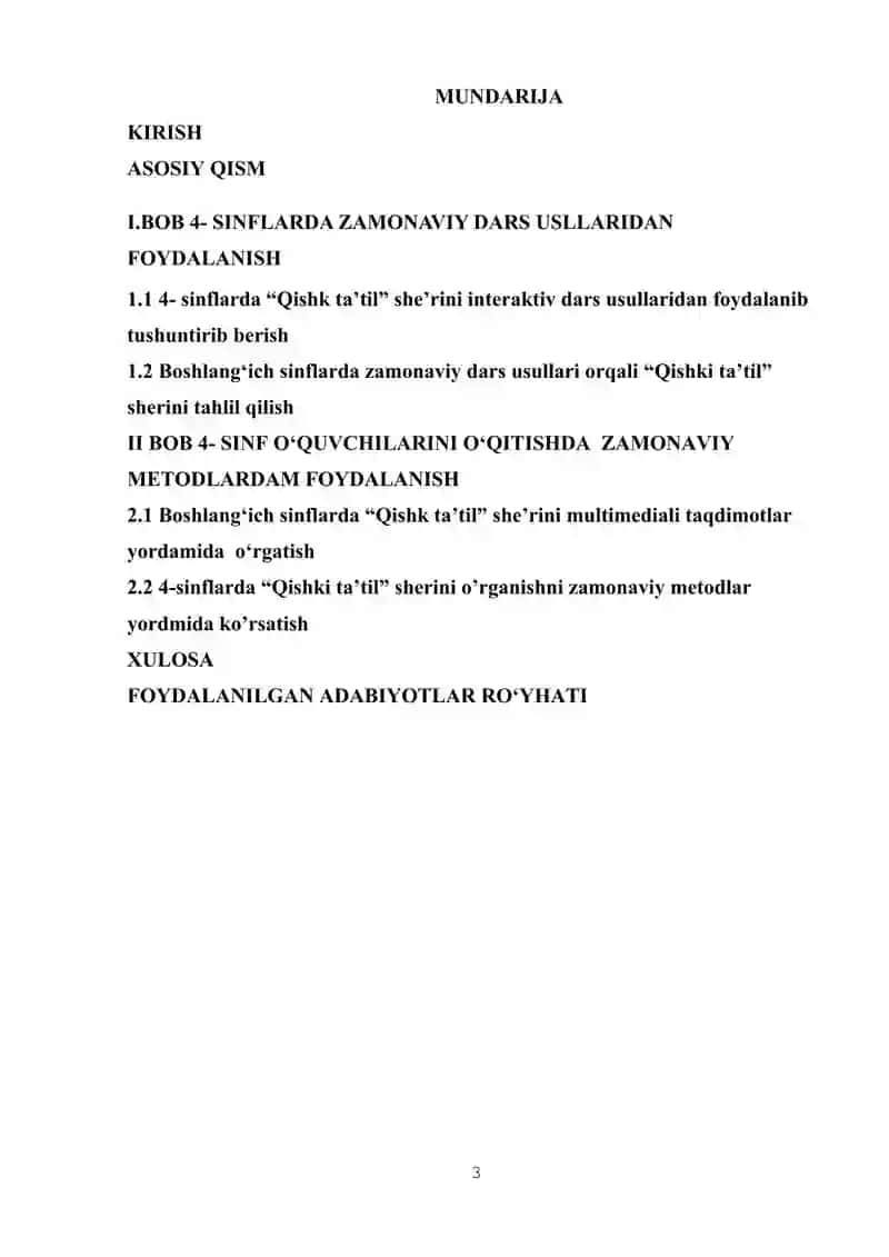 QISHKI TA'TIL SHE'RINI ÒQITISH METODIKAS 3