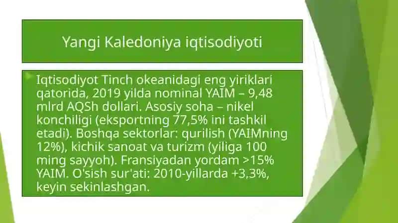 Yangi Kaledoniya haqida Taqdimot 3