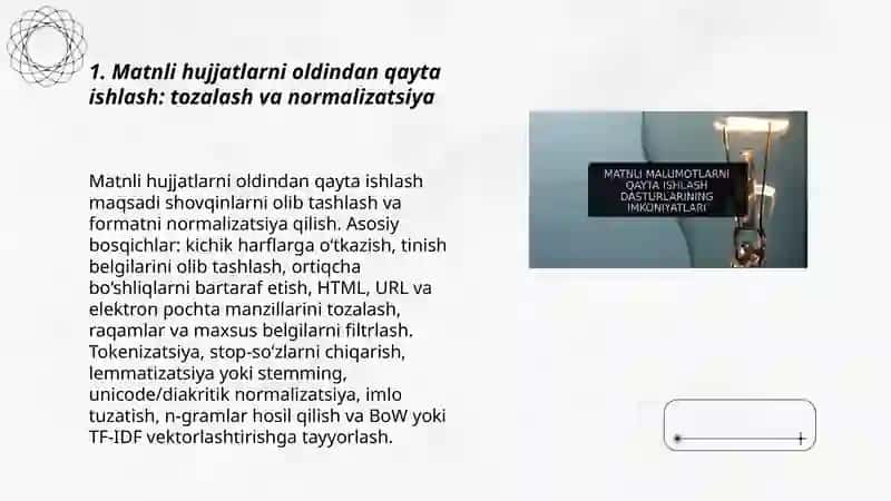 Matnli hujjatlarni qayta ishlash texnalogiyalari 3