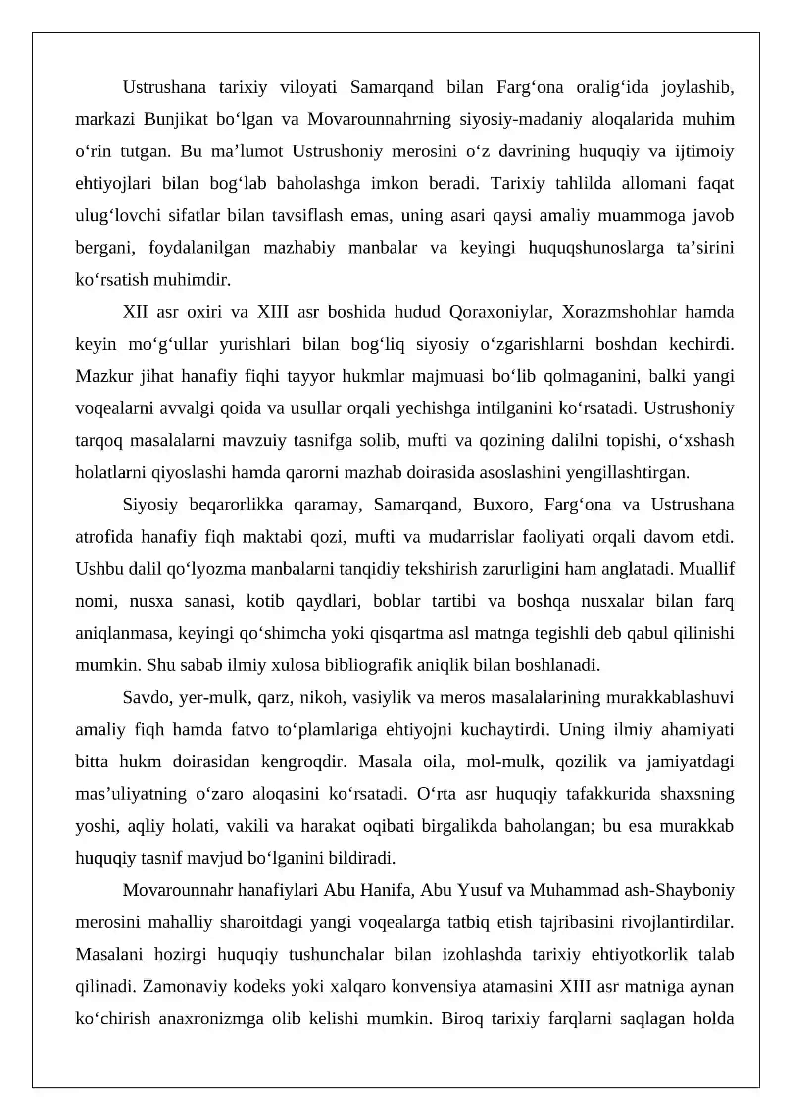 Islomiy ilmlar rivojida Mahmud ibn Husayn Ustrushoniy (XII–XIII asr)ning o‘rni. 3
