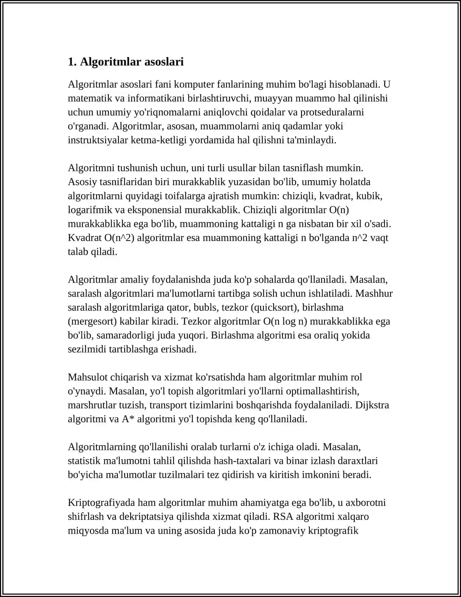 ALGORITMLAR VA BERILGANLAR STRUKTURASI 3