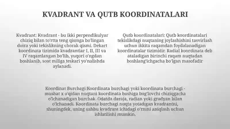 Koordinata Burchagi 3