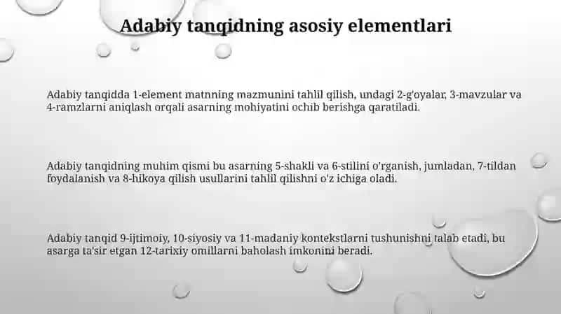 Adabiyotshunoslikning tarkibiy qismlari 3
